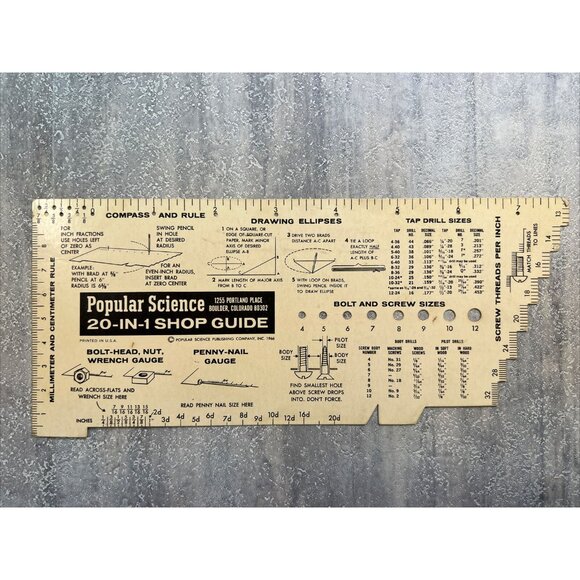 Vintage Shop Guide Thread Guide Grinding RPM Framing Square Popular Mechanics - Picture 3 of 10